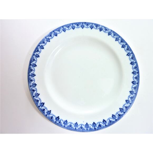 Vintage Blue Flow Plate blue Wolsley Victorian 8 Inch - Picture 1 of 5
